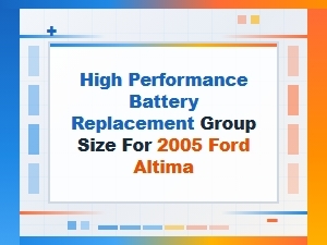 Top Battery Group Sizes for the Ford Altima