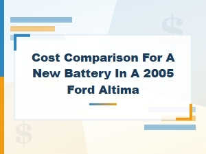 The Price of a New Nissan Altima Battery Replacement
